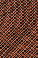 Full frame of brown keyboard keys. 3d rendering illustration