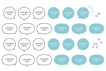 漫画やSNSで使える吹き出し素材セット