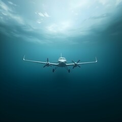 airplane in the sea