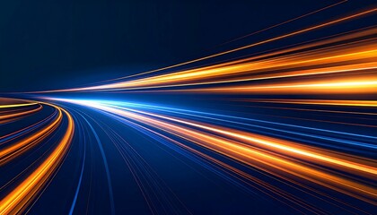 Abstract blue and gold light streaks - excellent for creative presentations