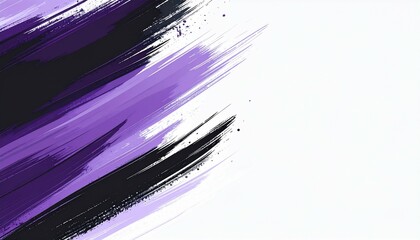 Purple and black brush strokes on white - perfect for art exhibitions