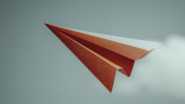 Paper airplane. Premium minimal design concept