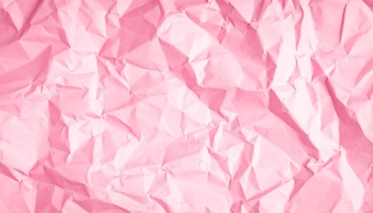 Fototapeta premium Pink crumpled paper texture (1)