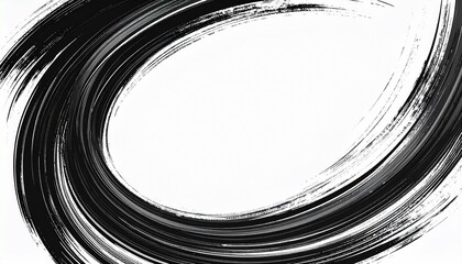 Abstract black brushstrokes on white - perfect for art exhibitions