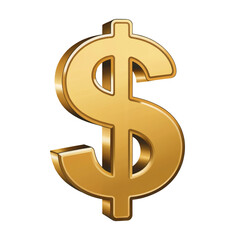 Golden Dollar Sign Symbol of Wealth, Finance, and Prosperity