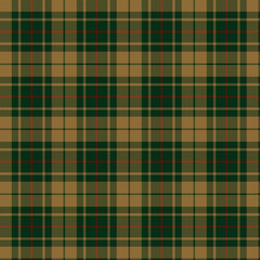 Green, Red, Gold Tartan Weave Pattern - Tile
