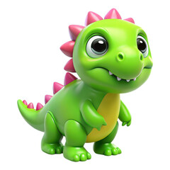 Fototapeta premium 3d cute baby dinosaur isolated on white background