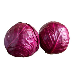 Obraz premium a couple of red cabbages sitting next to each other