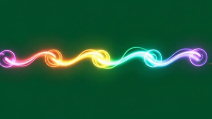 Glowing orbs and flowing light abstract - Powered by Adobe