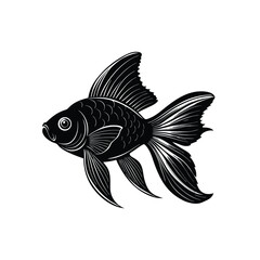  Simple Silhouette of Goldfish in Profile