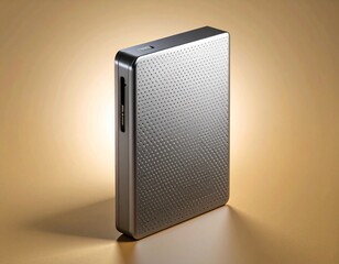 Obraz premium Modern Power Bank from Above on Gold Background