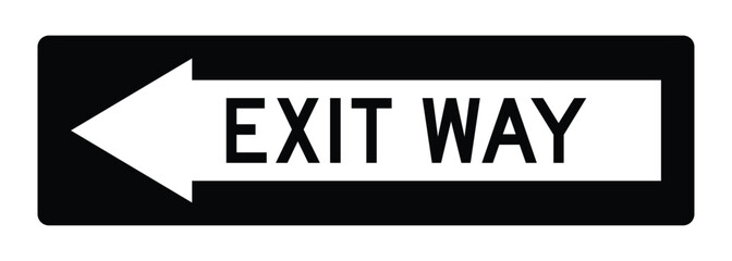 Download Exit Way Sign – Printable Directional Notice for Emergency and Building Navigation