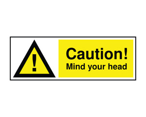 Download Caution Mind Your Head Sign &ndash; Printable Workplace Safety Warning for Low Ceilings and Overhead Hazards