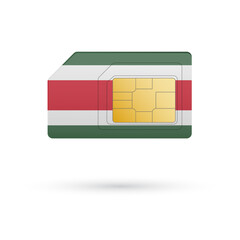 Flag of Hungary. Vector illustration of SIM Card with flag on white background