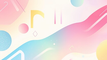 Abstract, pastel-toned background with flowing shapes and geometric elements.  Soft color gradients blend into a dynamic design