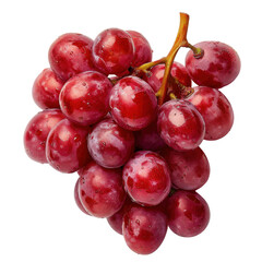 Fototapeta premium Fresh red grapes glistening with water droplets, showcasing their vibrant color and juicy texture, perfect for healthy snacking or adding to dishes