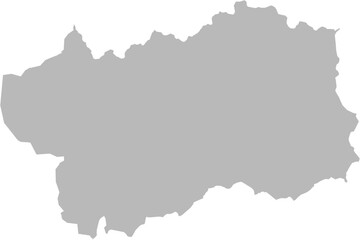 Obraz premium Aosta Valley, Italy – administrative vector map with province and city boundaries (Web Mercator projection, PPT-compatible & fully editable)