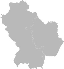 Obraz premium Basilicata, Italy – administrative vector map with province and city boundaries (Web Mercator projection, PPT-compatible & fully editable)