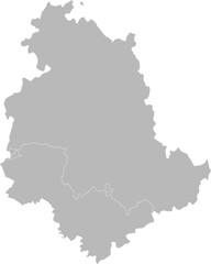 Obraz premium Umbria, Italy – administrative vector map with province and city boundaries (Web Mercator projection, PPT-compatible & fully editable)