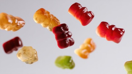 Floating Gummy Bears: A Delightful Candy Photo