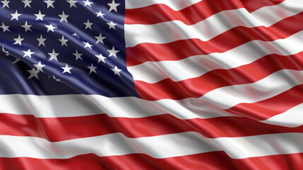 Fototapeta premium Close-up View of a Beautifully Draped American Flag