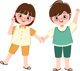 Illustration of Children Playing