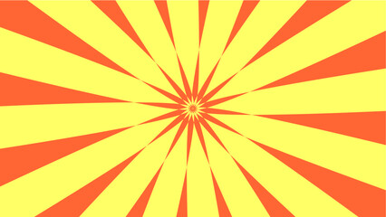 Abstract Sunburst Background Vibrant Orange and Yellow Rays