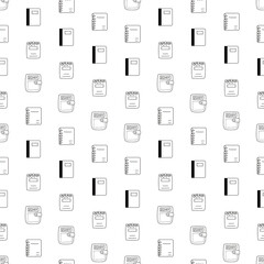 Notebook diary doodle seamless background

