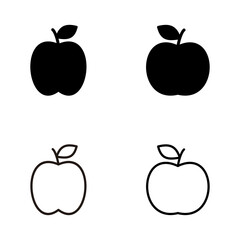 Apple icon vector. Apple sign and symbols for web design.