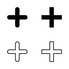 Obraz premium Plus icon vector. Add plus sign and symbol