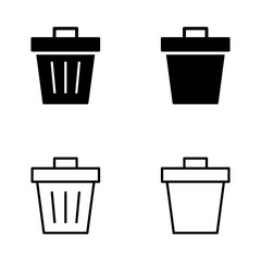 Trash icon vector. trash can icon. delete sign and symbol.