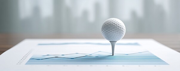 Golf Ball on Graph Showing Data Trends