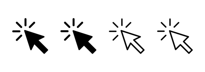 Click icon logo design. pointer arrow sign and symbol. cursor icon
