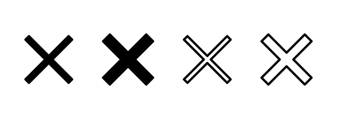 Obraz premium Close icon logo design. Delete sign and symbol. cross sign