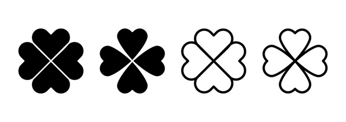 Clover icon logo design. clover sign and symbol. four leaf clover icon.