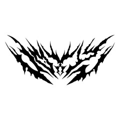 Obraz premium Frame Necro Neotribal Tattoo Design Vector