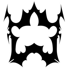 Frame Necro Neotribal Tattoo Design Vector