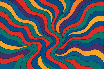 Colorful and Abstract Wavy Patterns Modern and Retro Designs