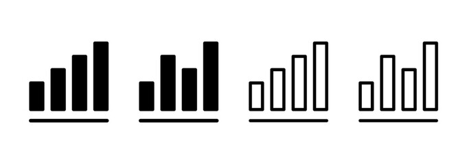 Growing graph icon logo design. Chart sign and symbol. diagram icon
