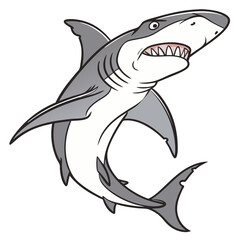 Fototapeta premium Fierce Hammerhead Shark Patrolling 