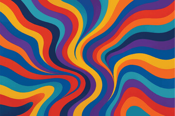 Obraz premium Colorful and Abstract Wavy Patterns Modern and Retro Designs