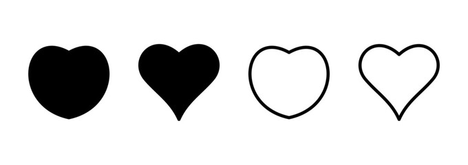 Love icon logo design. Heart sign and symbol. Like icon vector.