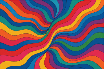 Colorful and Abstract Wavy Patterns Modern and Retro Designs