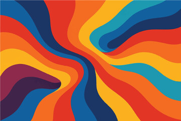 Colorful and Abstract Wavy Patterns Modern and Retro Designs