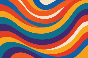 Colorful and Abstract Wavy Patterns Modern and Retro Designs