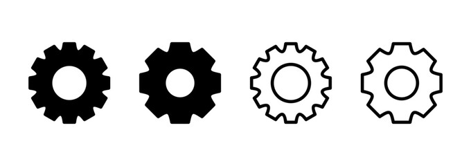 Setting icon logo design. Cog sign and symbol. Gear Sign