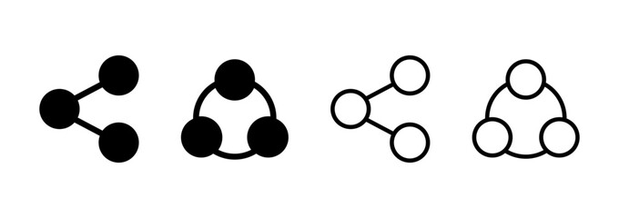 Share icon logo design. Sharing sign and symbol