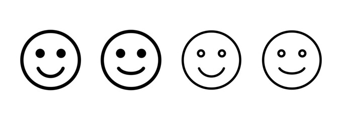 Smile icon logo design. smile emoticon icon. feedback sign and symbol