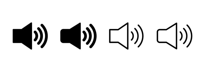 Speaker icon logo design. volume sign and symbol. loudspeaker icon. sound symbol