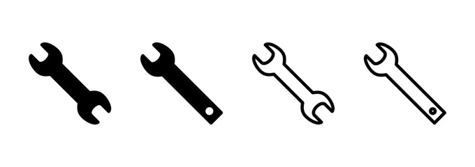 Wrench icon logo design. repair icon. tools sign and symbol